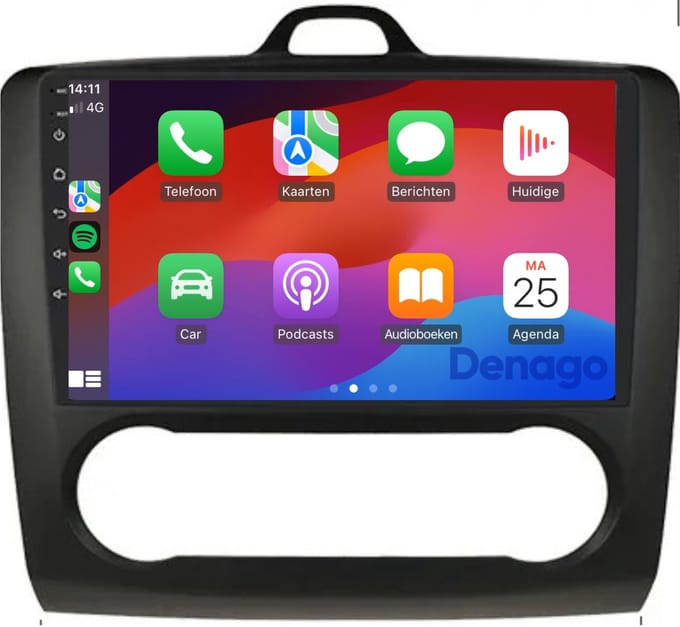 CarPlay autoradio geschikt voor Ford Focus | 2004 t/m 2011 | Android 16 | 9 inch | Draadloos Apple CarPlay & Android Auto | 2GB + 32GB | QuadCore processor | Denago DNG-A283 | 2025 model | 2004 2005 2006 2007 2008 2009 2010 2011 | Bluetooth & Wifi