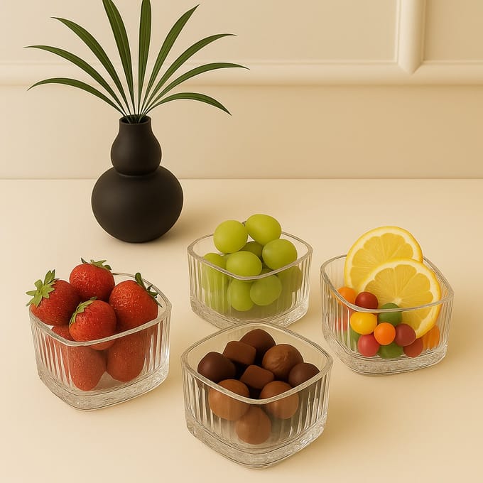Mevaz Luxe Vierkante Tapasschaaltjes – Set van 6