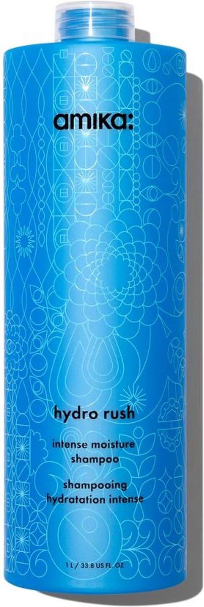 Amika Shampoo Hydro Rush Intense Moisture Hydraterende shampoo Dames 1000 ml