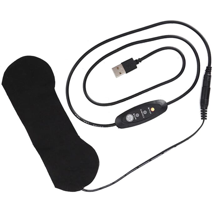 Draagbare USB Elektrische Kleding Verwarmingspad Oogmasker Verwarmde Pad Mat Laken Verwarmer black