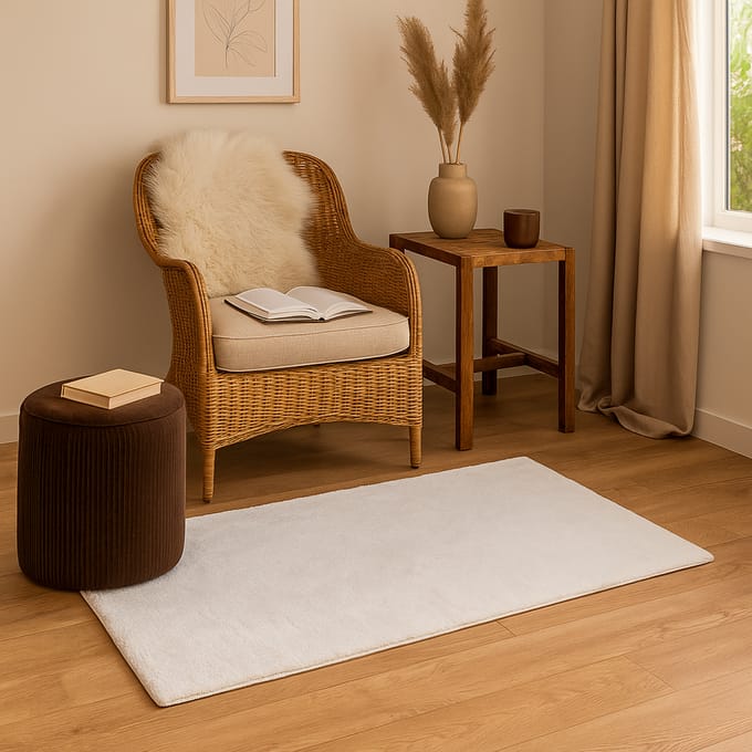 Milton & Oldbrook Fluffy Vloerkleed 80 x 150 cm Pavia Wit