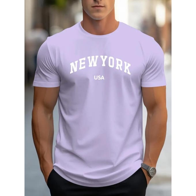 Zomer Dagelijks Casual Heren T-shirt Mode Letter 3D Geprint Ronde Hals Korte Mouw Los Comfortabel Korte Mouw 4XL
