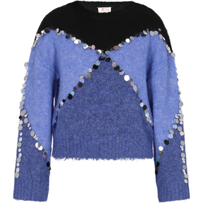 IZIA Jumper Dames Blauw Veelkleurig