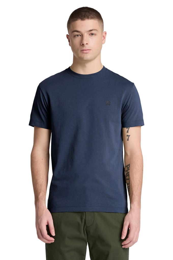 Timberland Oyster River Chest Logo Ss Tee Slim Dark Sapphire Größe: XL | Basic T-Shirts Outlet | Herren | Blau