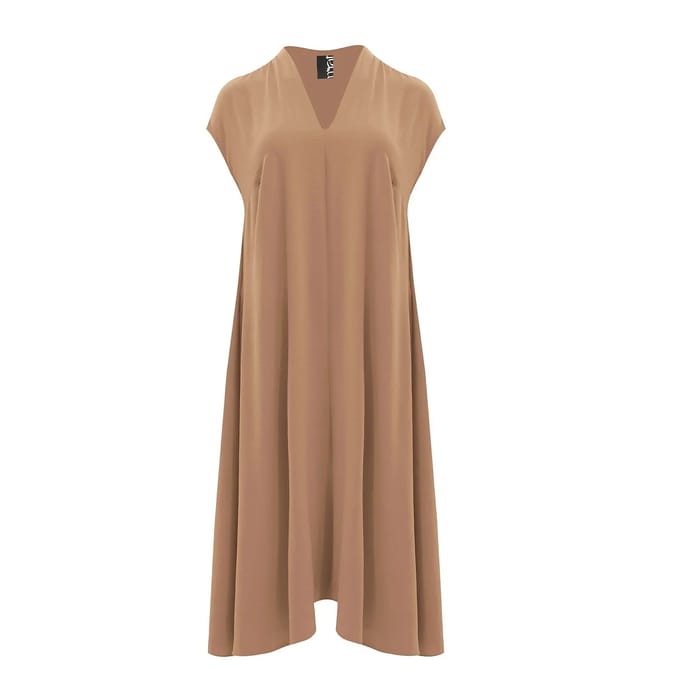 V-hals Korte Mouw Jurk Dames Mat Fashion Airwashed