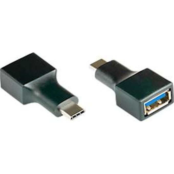 USB 3.0-adapter Good Connections, USB-C naar USB-A-aansluiting, tot 5 Gbit/s, PVC, zwart
