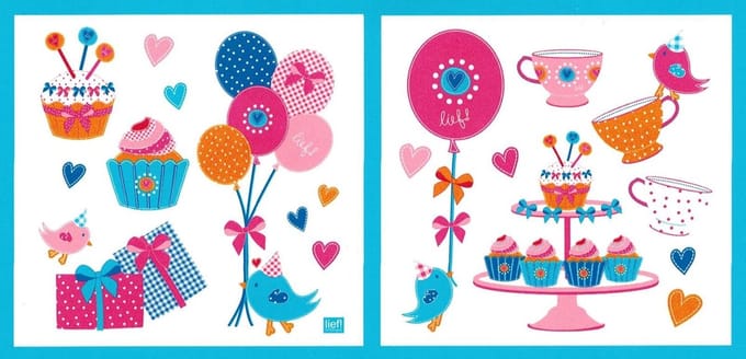 Muurstickers Lief Roze