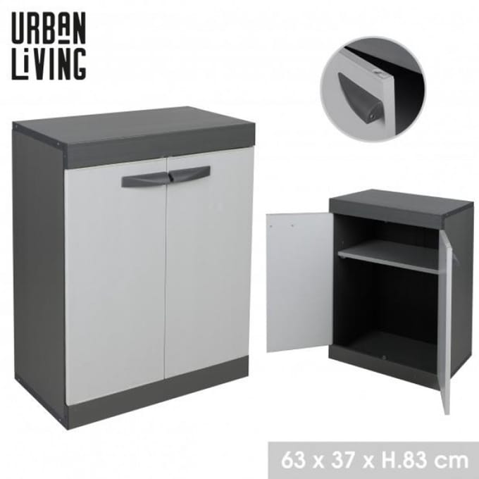 KAST MET 2 DEUREN EN 1 PLANK 63×39×H83 CM