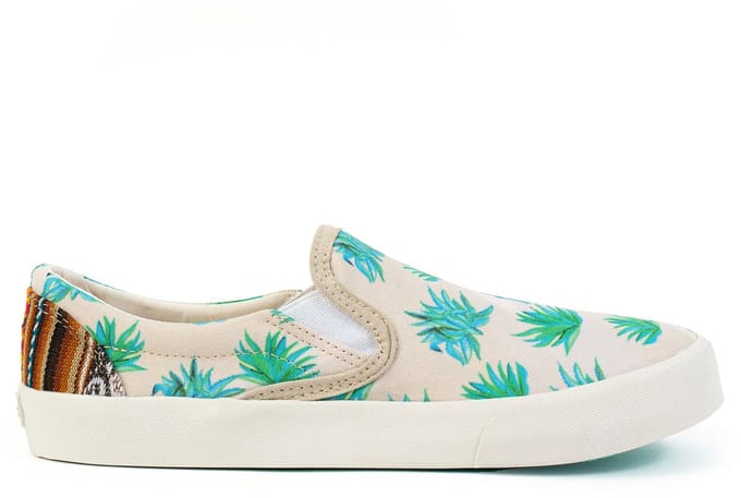 Inkkas Agave SlipOn – Vegan instapper met Mexicaanse agaveprint, maat 40