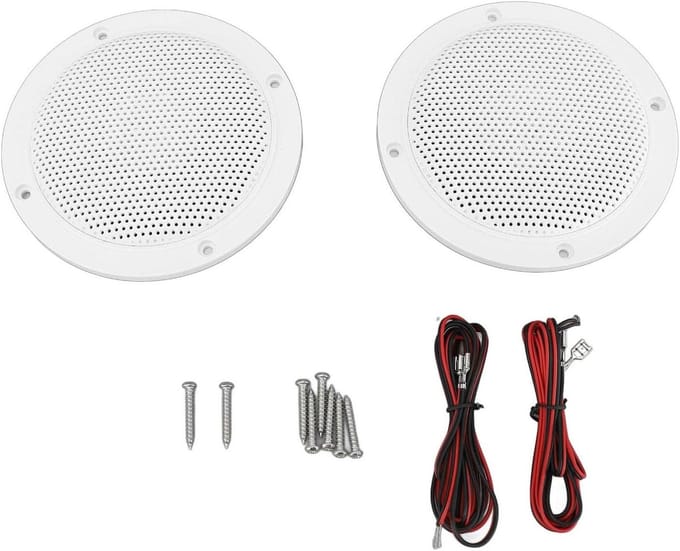 Maritieme Luidsprekers - Inbouw Audio - Waterdicht Gebruik - 120W Vermogen - 4 Inch - Wit