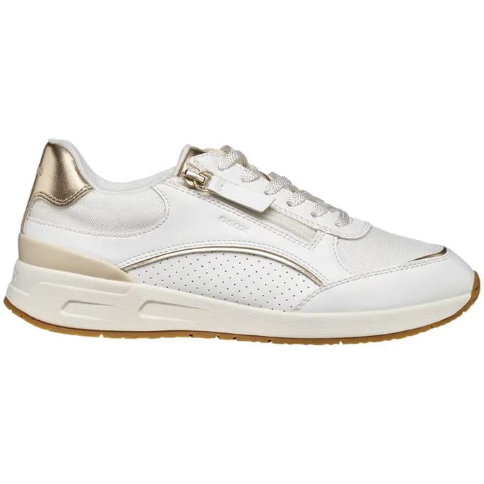 GEOX BULMYA DAMES Sneakers - WIT/LICHTGOUD - Maat 41