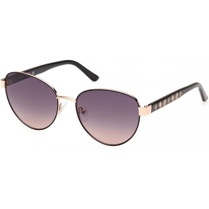 Guess Dames Zonnebril Gu00101 05b Shiny Black/Gold/55-17-140 gray