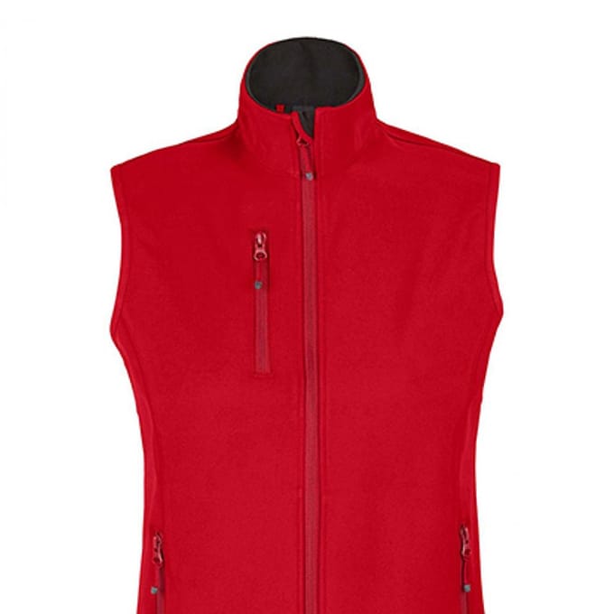 SOLS Dames/Dames Falcon Bodywarmer Softshell met rits (Peperrood)