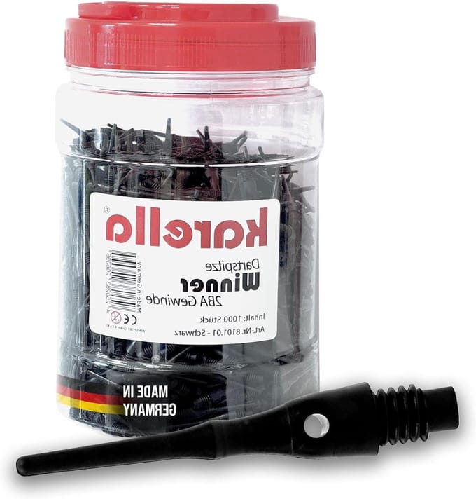 Dartpunten - Softtip punten - Dartspel spelen - 2BA schroefdraad - 1000 stuks - Zwart