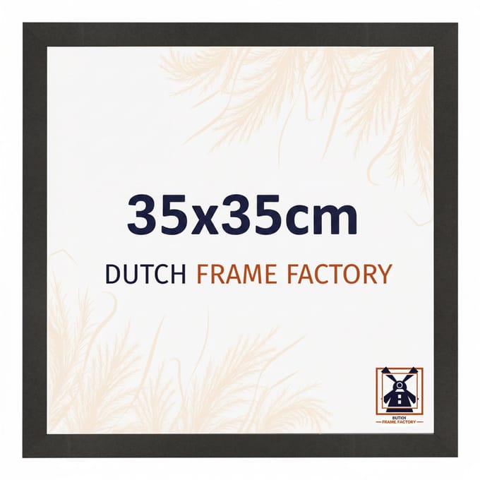 Fotolijst 35x35 cm - MDF - Zwart Mat - Benno