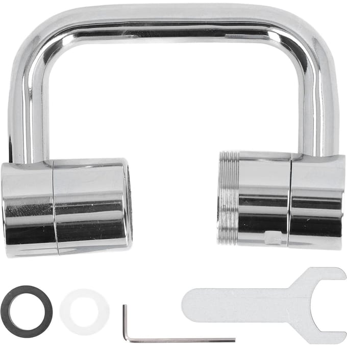 Kraanverlenger Koper RVS ABS 1080 Graden 22mm Binnendiameter Draaibare Kraanadapter gray