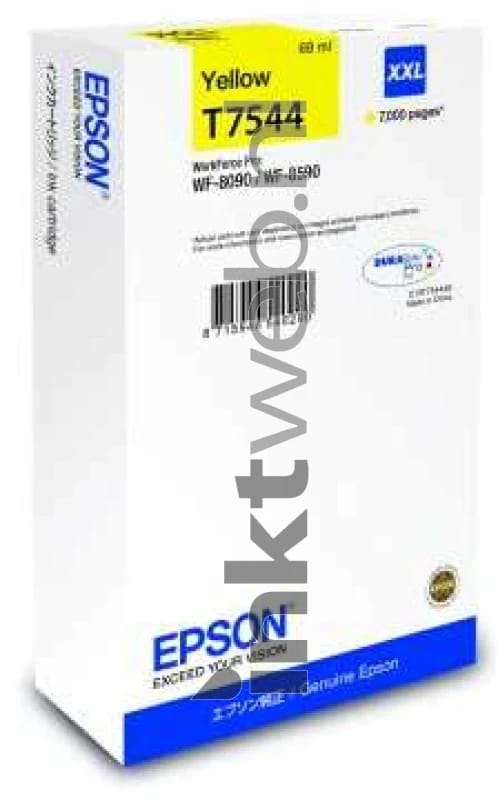 Epson T7544 inktcartridge geel extra hoge capaciteit (origineel)