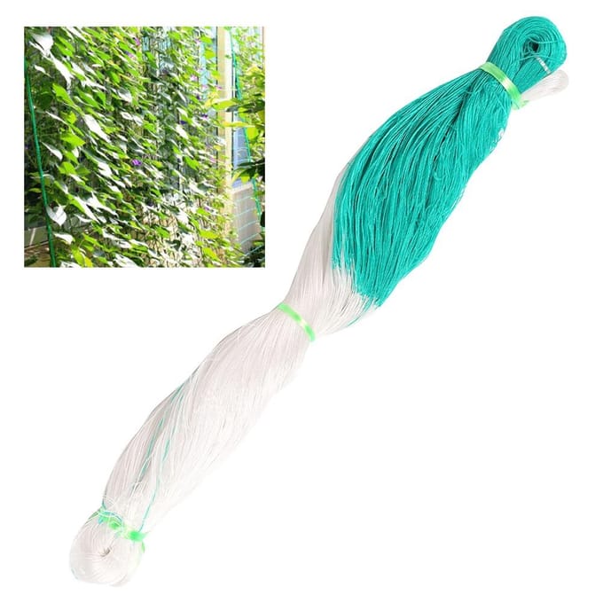 2x100m Plant Klimsteun Net Mesh Voor Komkommer Groenten Gewassen Tuinaccessoire blue