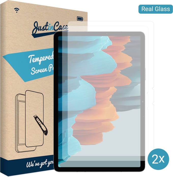 Just in Case screenprotector geschikt voor Samsung Galaxy Tab S7 - Screenprotector Tablet Glas - 2 Stuks