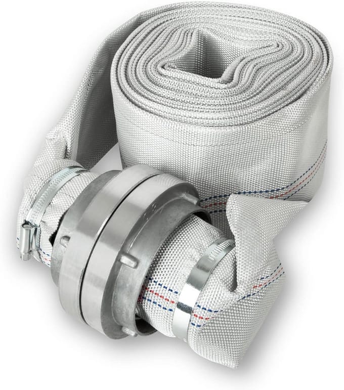 Platte Textiel 3 Inch Brandslang op Rol met Storz Koppeling 10 Meter voor Waterpomp