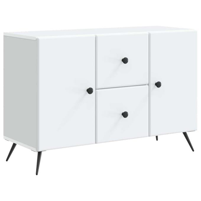 vidaXL - Dressoir - Wit - 89 - x - 34,5 - x - 60 - cm - Bewerkt - hout