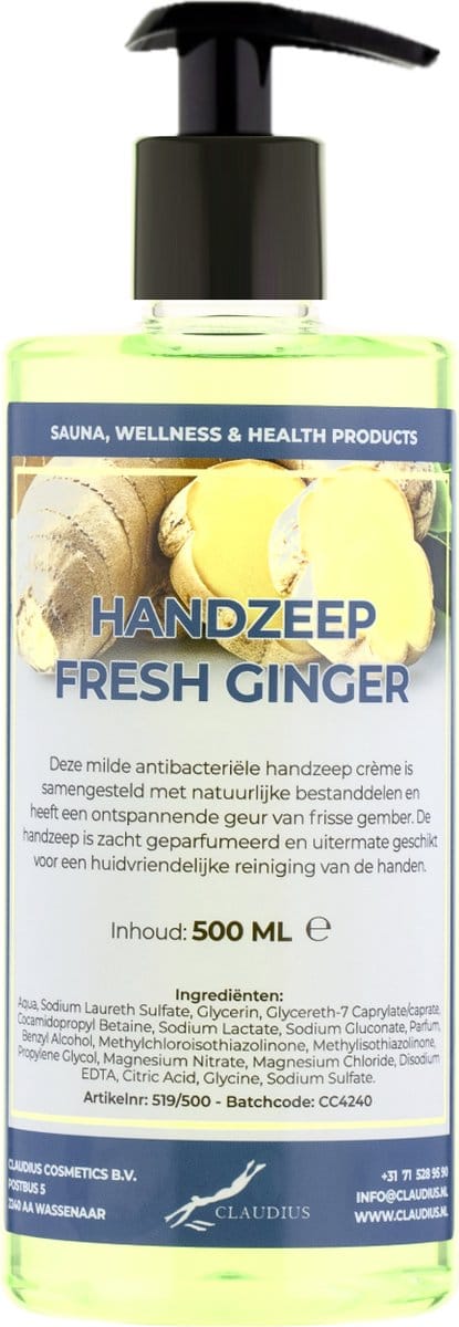 Handzeep Fresh Ginger 500 ml - met gratis pompje
