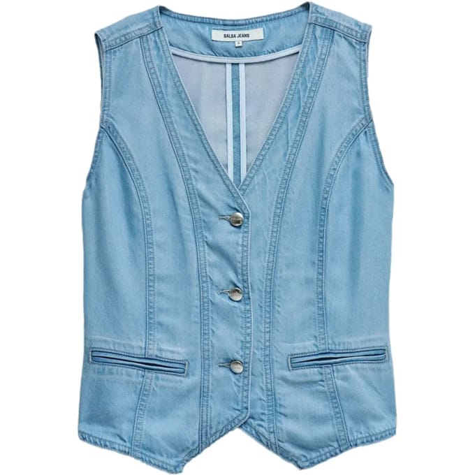 Dames spijkerjasje zonder mouwen Salsa Jeans