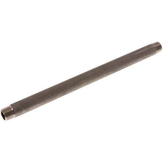 R 3/8'' RVS Dubbele Pijpnippel 20 Bar DIN 2982 - 250mm