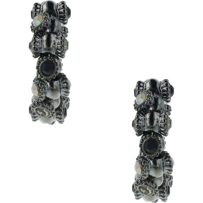OTAZU Vintage Barrel Hoops Black Größe: OS | Ohrringe Outlet | Damen | Schwarz