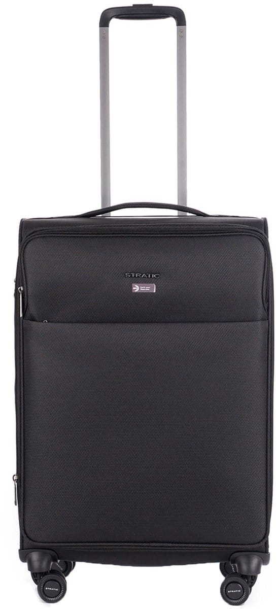 Stratic Light+ - zachte koffer - medium– 68x43x26 cm – 2,5 kg - 61-68 L – lichtgewicht – zwart
