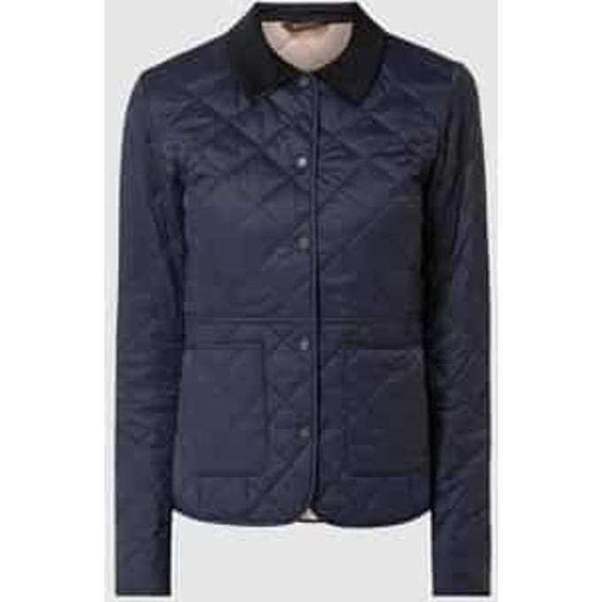 Gewatteerd jack met kraag van corduroy, model 'Deveron'