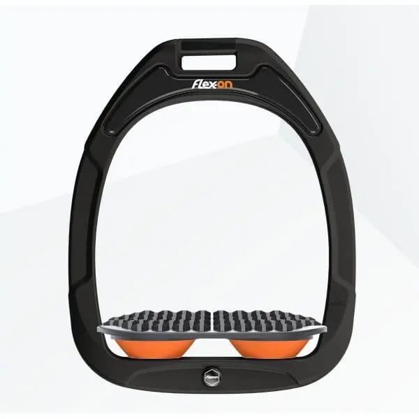 Endurance stijgbeugels Zwart/Grijs/Oranje Flex-On Green Composite