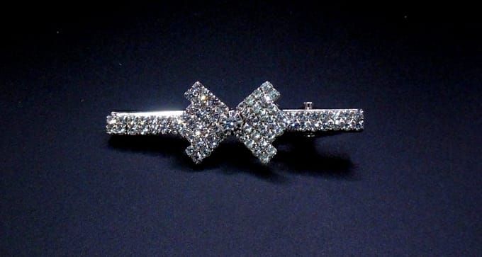 Duckklem strik-vorm met strass #3