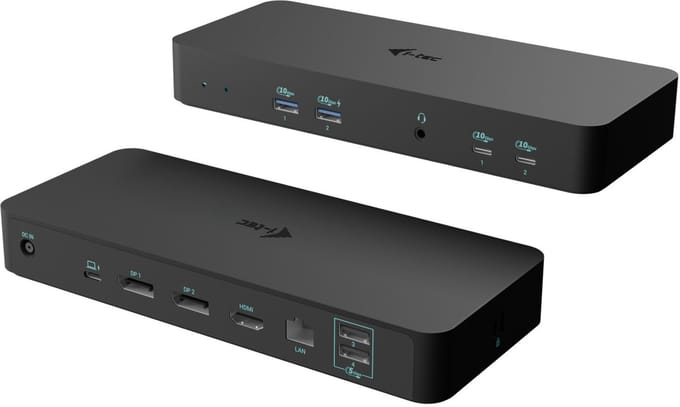 I-Tec Intelligent Triple Display Docking Station - USB-C / USB4 / Thunderbolt 3 / Thunderbolt 4 / Thunderbolt 5 - HDMI 2 x DP - 1GbE