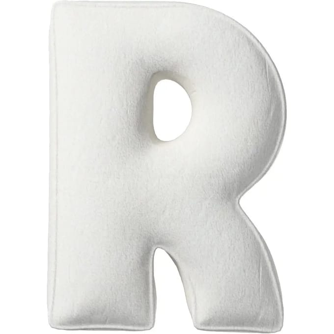 Kussen letter r Yellow Tipi Boucle