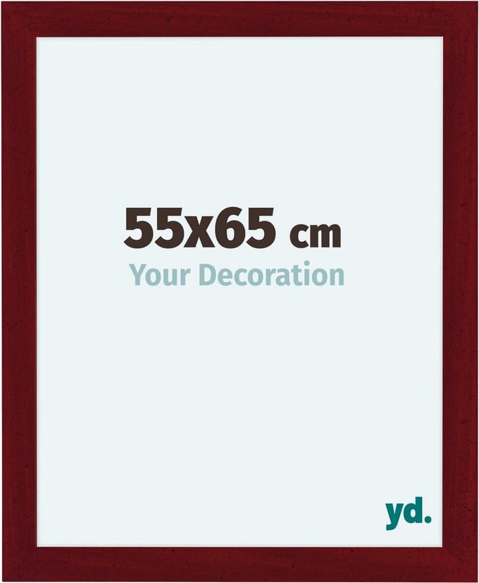 Your Decoration - Fotolijst 55x65 cm - MDF - Wijnrood Geveegd - Como