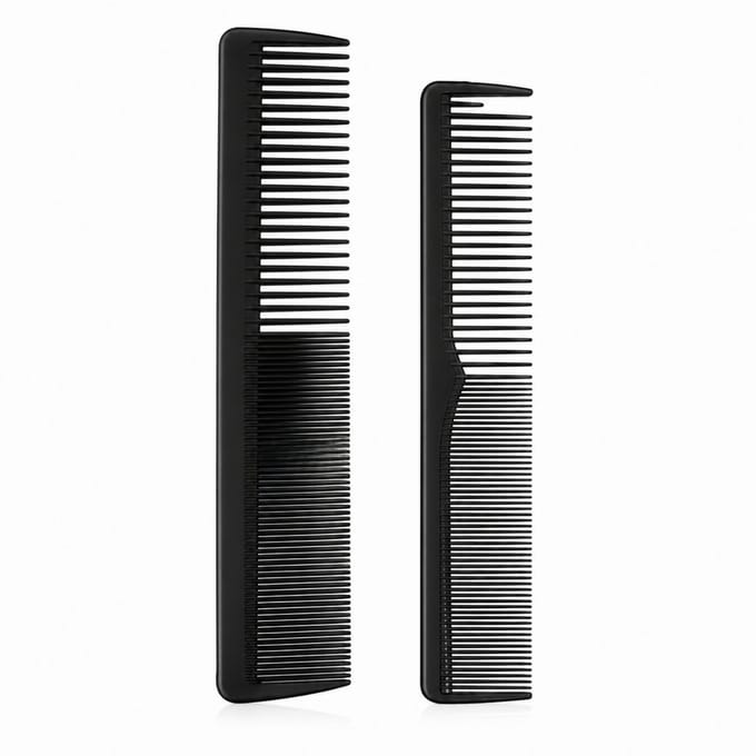 Kapperskam Carbon - Lange Kam - Knipkam - 2 + 1 (3 Stuks)