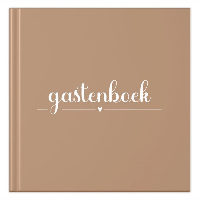 Fyllbooks - Gastenboek Invulboek - Universeel - Camel - 64 Pagina's