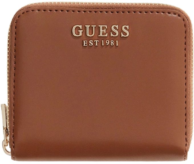 GUESS portemonnee Laurel II SLG Small Zip Around Wallet Cognac bruine
