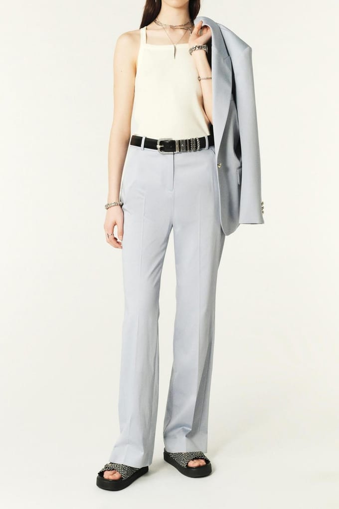 BA&SH Wide Trousers Blueciel Maat: 40 | Pantalons Outlet | Dames | Blauw