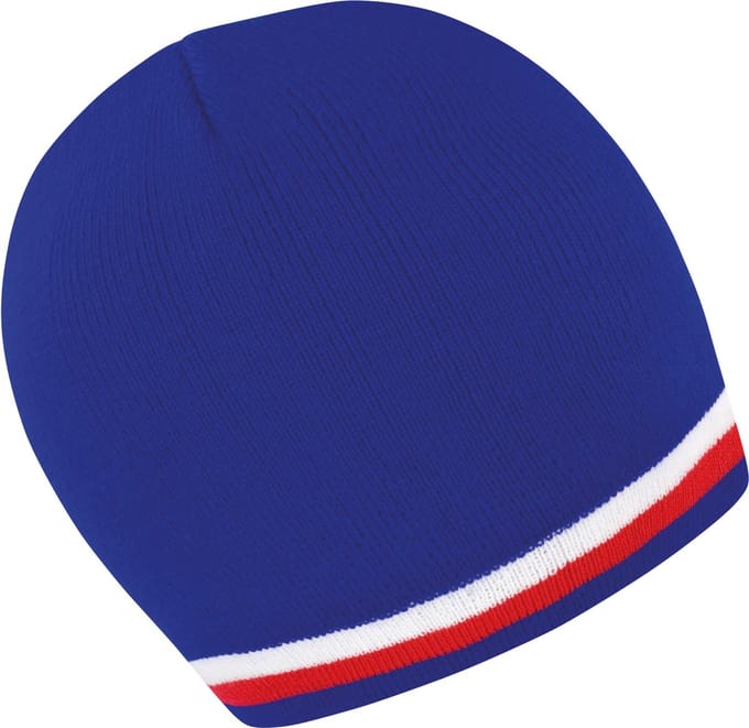 Result National Beanie RC368 - Royal/White/Red - One size