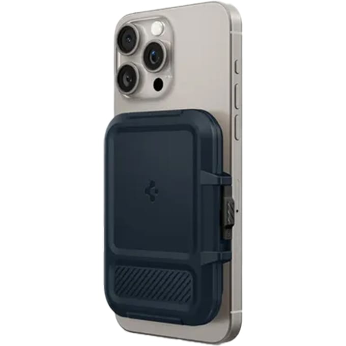Spigen Lock Fit MagFit MagSafe Portemonee en Kaarthouder voor Pasjes Grijs