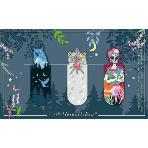 Magnetische boekenlegger - Mystic Night - Set van 3 - 2,1x5,5cm