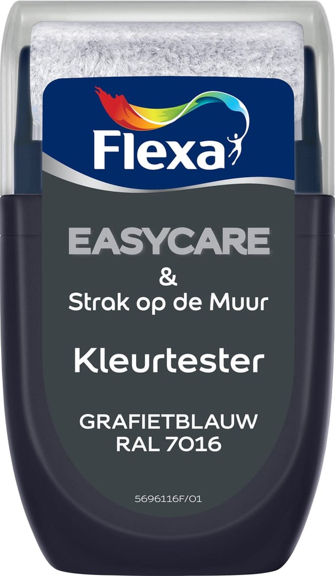 Flexa Strak Op De Muur Verftester - Mat - Grafietblauw / Ral 7016 - 30ml