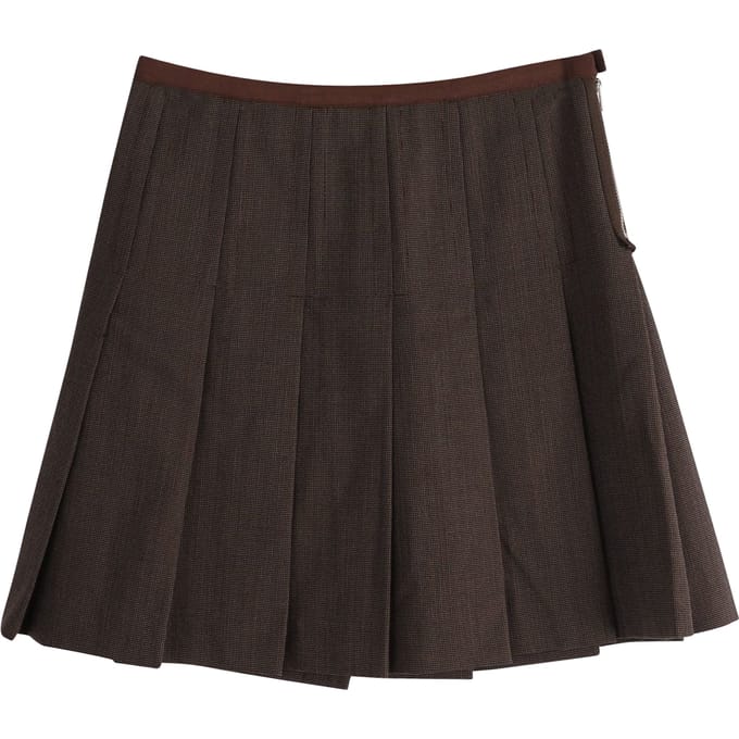 Geplooide rok van Marc Jacobs in bruine wol