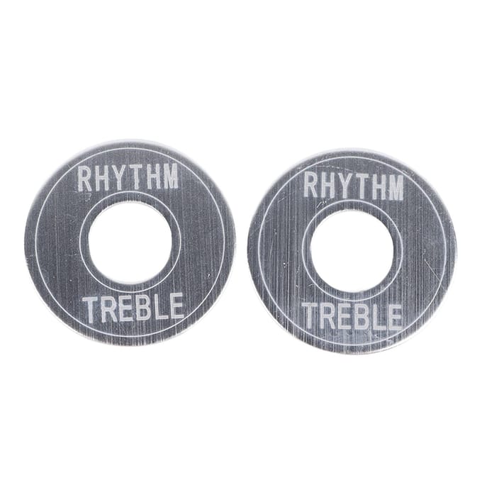 2 STUKS Elektrische Gitaar Schakelaar Pakkingen Drie-Standen Toggle Schakelaar Indicator Ring Ritme Treble Ring zilver