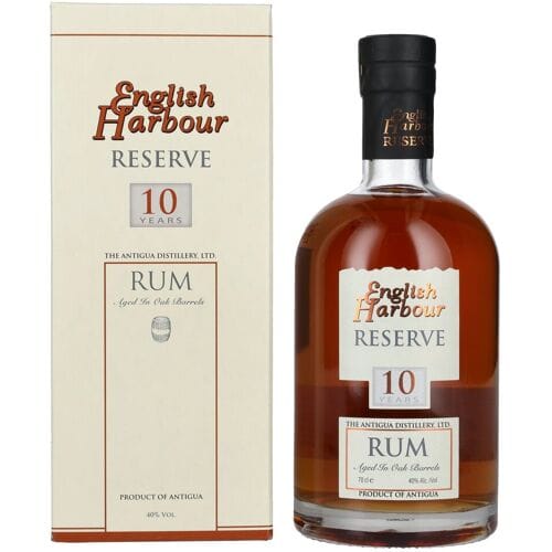 Engelse haven rum English Harbour RESERVE 10 Years Old Rum 40% Vol. 0,7l in geschenkverpakking