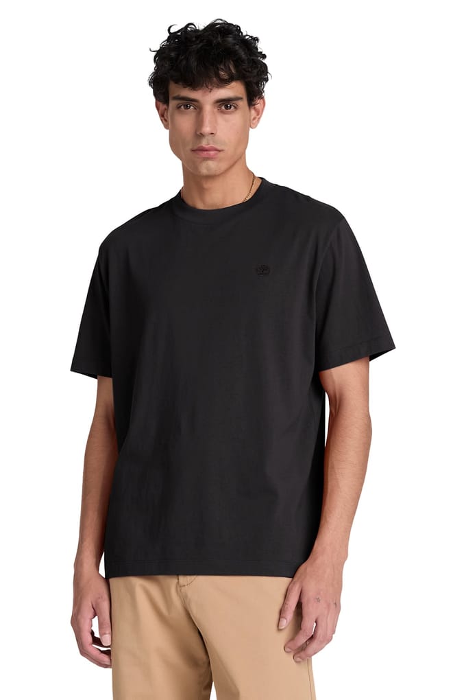 Timberland Oyster River Chest Logo Ss Tee Reg Black Taglia: M | Magliette basic Outlet | Uomo | Nero