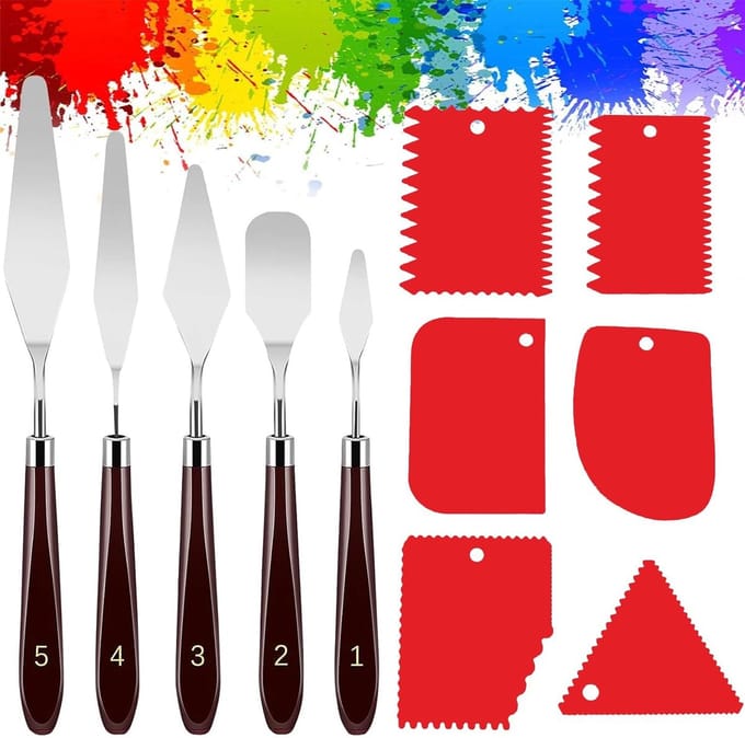Dailygoods- Paletmessen Set van 11 Stuks - Fijne Structuurpasta