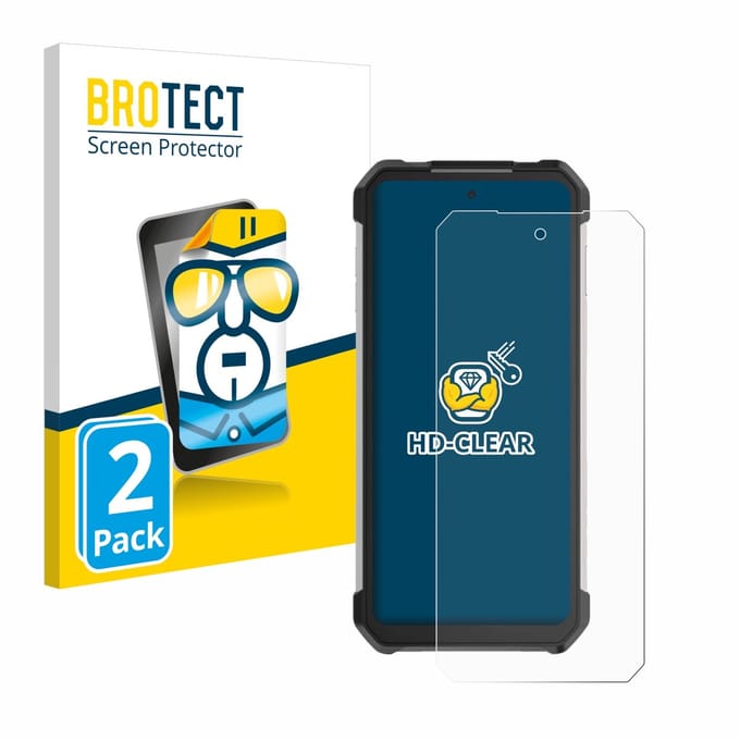 BROTECT - Screenprotector voor Unihertz Tank 3 Pro - Folie Beschermfolie transparant 2 Stuks